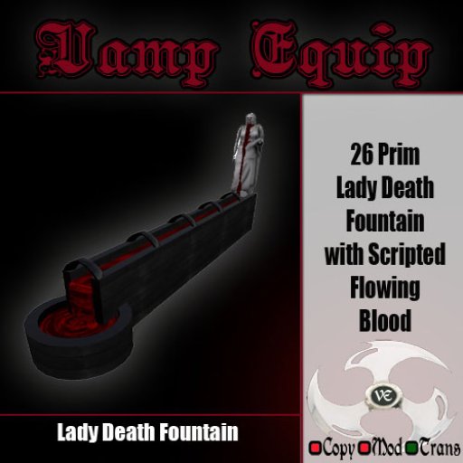 Second Life Marketplace Lady Death Fountain